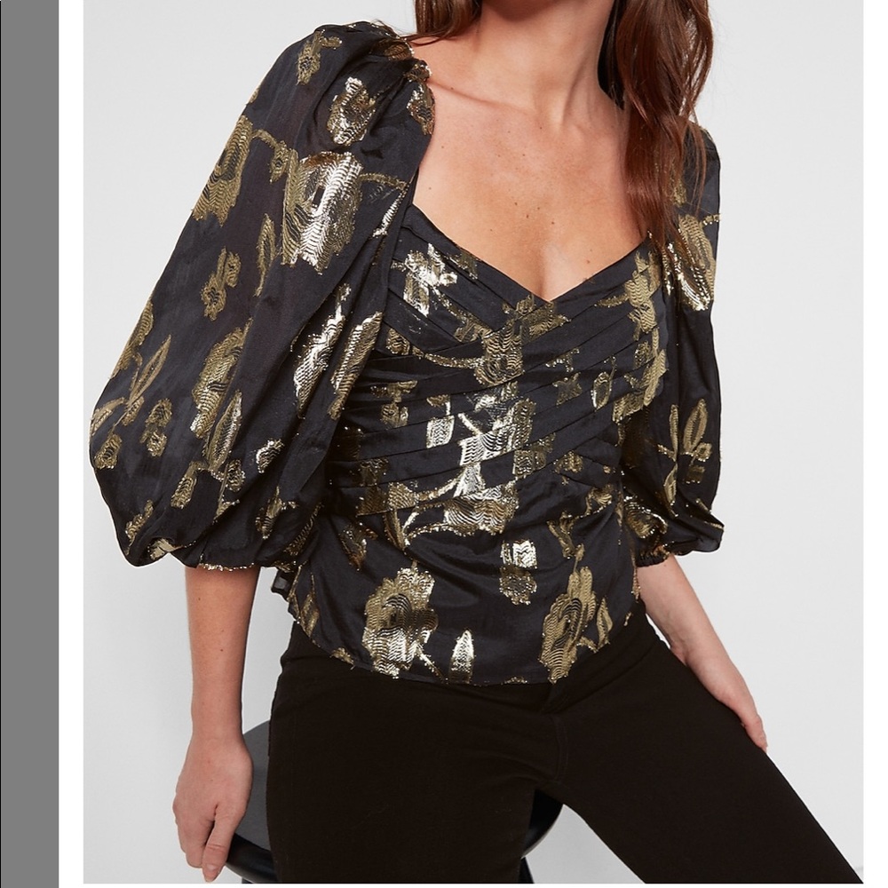 NWT Express Faux Wrap Blouse